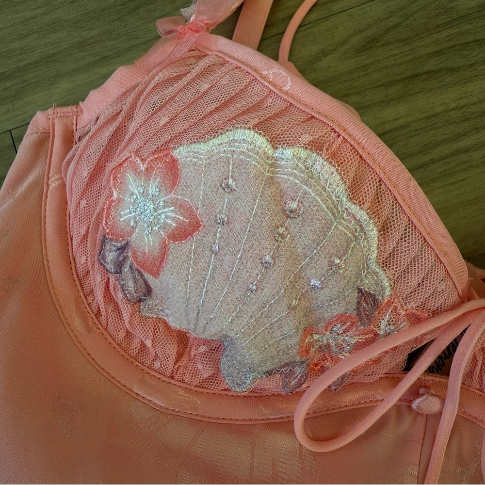 For Love And Lemons Pink Satin Chemise - Picture 4 of 6